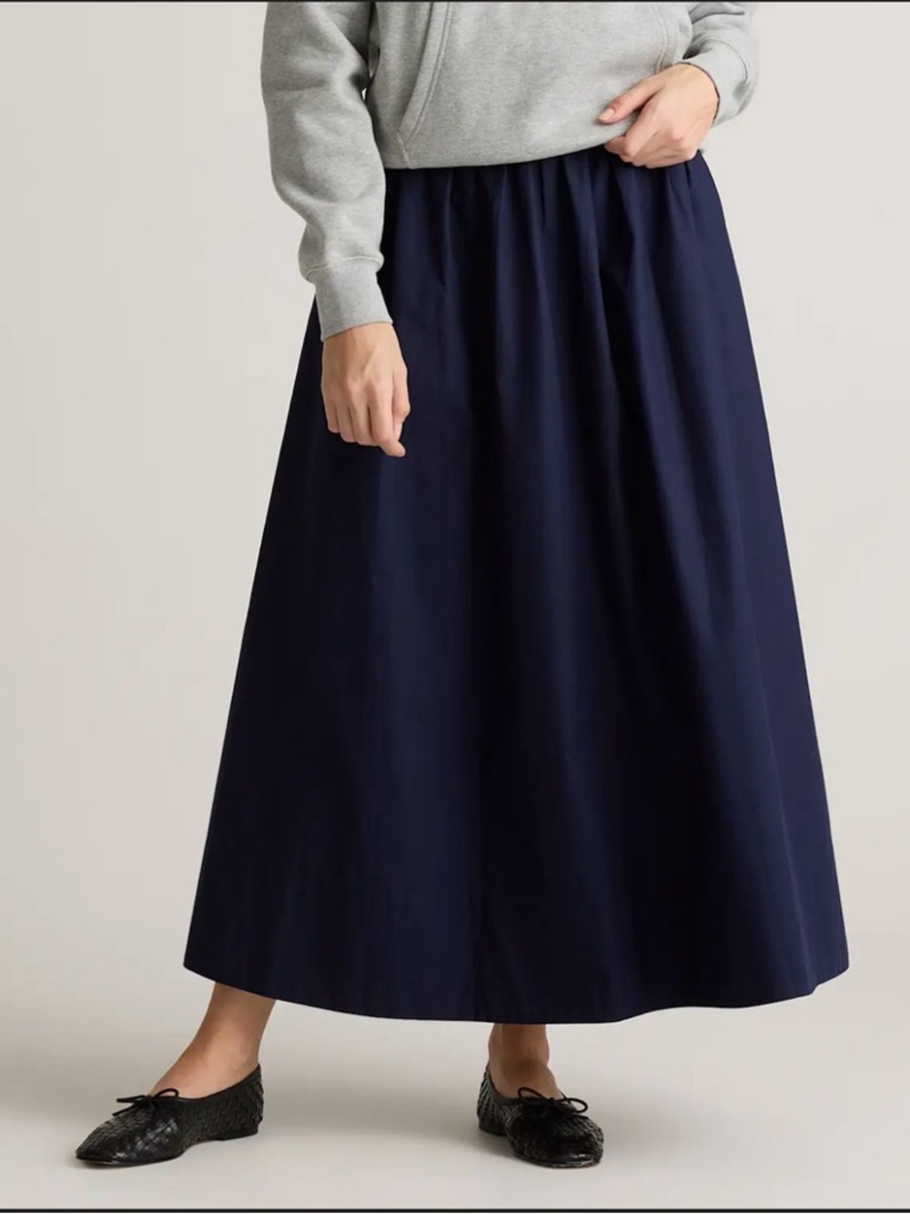 Quince Navy Maxi Skirt